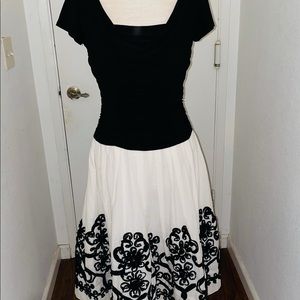Black and white special occasion dress